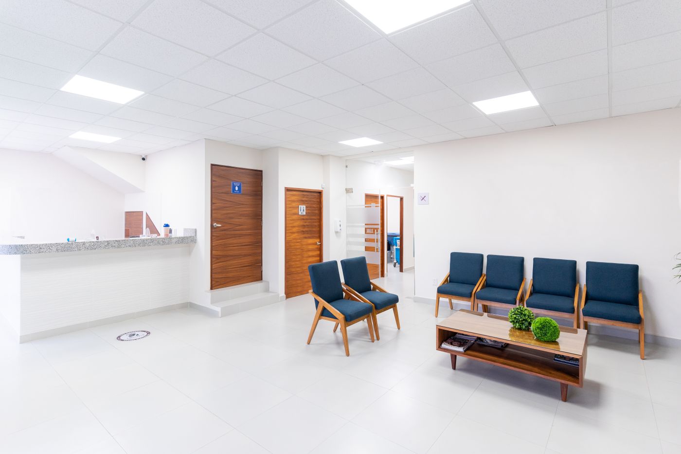 Clean modern medical clinic interior